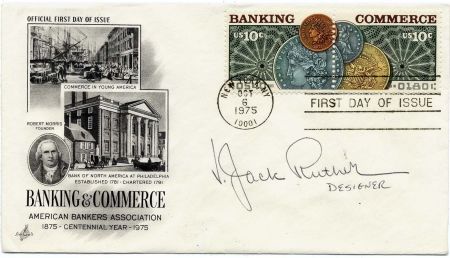 US 1577 - 1578 FDC Signed by Designer, V. Jack Rutler