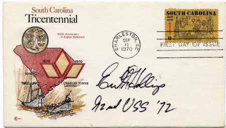 US 1407 FDC Signed by SC Senator Ernest Hollings