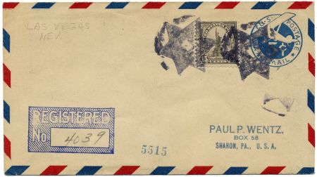 US Nevada, Las Vegas 566 Fancy Cancel Cover, 6 Pointed Star