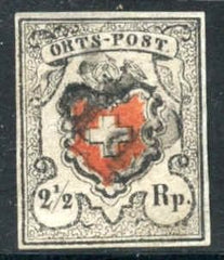 Switzerland 1 Used VF - 4 Frame Lines, Even Margins, Beautifully Centered cv $1,500