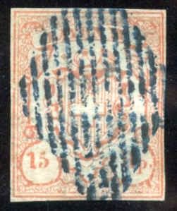 Switzerland 11 Used VF Blue Grid Cancel cv $700