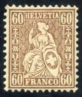 Switzerland 48 VF Mint H OG cv $1,400