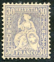 Switzerland 56 VF Mint Hinged Expertly Regummed