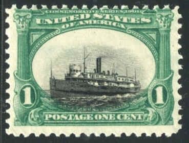 US 294 Early Commemoratives Ave - F NH "Sunken Ship" Shift Down