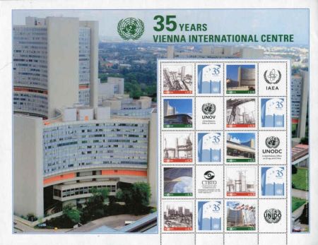 UN Personalized Sheets S58 Vienna 543 2014 .70 35th anniversary