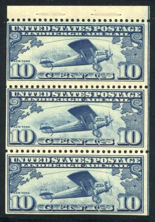 US C10a Airmail F - VF NH Mint Postion H line at right cv 130+