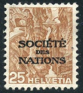 Switzerland Officials 2O52a VF Mint No Gum - Dealer Stamp, Muller Basd