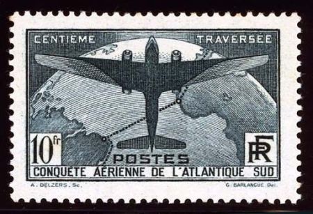 France C17 VF Mint NH 1936 Airmail - Fresh! cv $700