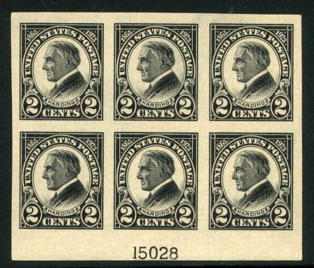 US 611 VF LH Plate Block of 6 Sm HR cv $90