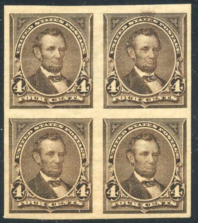 US 269 P5 Bureau & Regular Issues VF LH Mint Block of 4 imperf cv $700