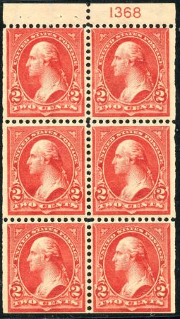 US 279Bk Bureau & Regular Issues F - VF LH with plate number 1368 cv $1,350