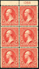 US 279Bk Bureau & Regular Issues F - VF LH with plate number 1368 cv $1,350