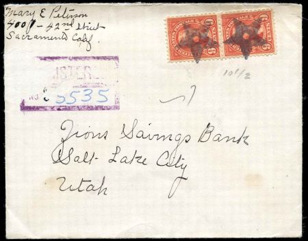 US California, Oakland 641 Fancy Cancel Cover, Star