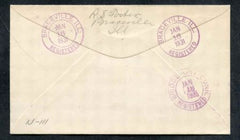 US Illinois, Braceville 558, 628 Fancy Cancel Cover, "B" Cancel