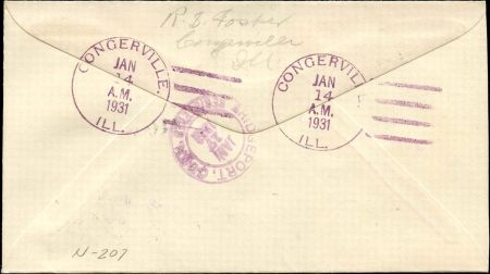 US Illinois, Congerville 555, 558, U522 Fancy Cancel Cover