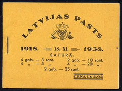 Latvia 200a - 203a, 205a 1938 Complete Booklet, Mint