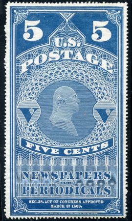 US PR5 Newspapers VF Mint No Gum as issued - Fresh and well centered cv 225.00