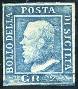 Italian States - Sicily 13 VF - XF Mint OG signed A. Diena and More cv $4,350