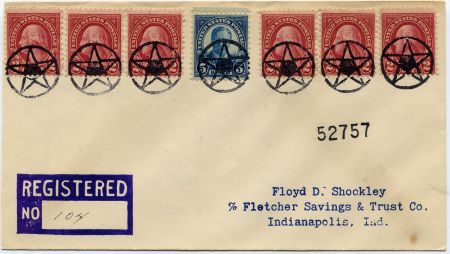 US Kentucky, Ed 634, 637 Fancy Cancel Cover, Star in Circle