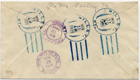 US Kentucky, Gilley 563, 645, 684 Fancy Cancel Cover