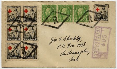 US New Jersey, Edgewater 632, 702 Fancy Cancel Cover, "R" in Diamond