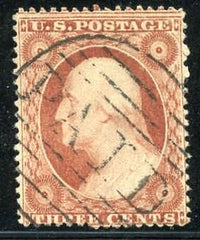 US 25 Early Classics Fancy Cancel Perfect "Boston Paid" Cancel cv $150