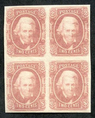 US Back Of Book - Confederate States of America 8e VF NH Pale rose red block of 4