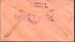 US Pennsylvania, Corry 566, 634 Fancy Cancel Cover, Arrow