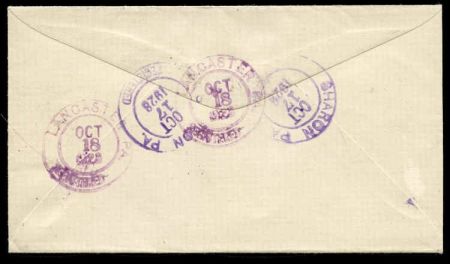 US Pennsylvania, Sharon 551, 553, 622, 645 Fancy Cancel Cover, Rose