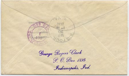 US West Virginia, Big Four 634, 635, 637, 683 Fancy Cancel Cover, "4" Cancel