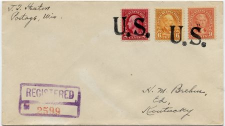 US Wisconsin, Portage 634, 638, 641 Fancy Cancel Cover