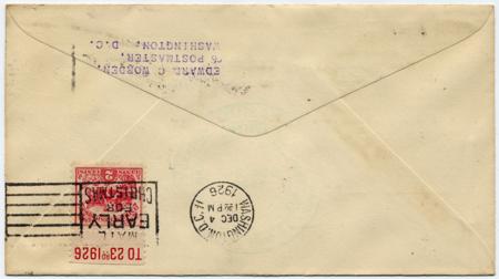 US 1926 Cobham Souvenir Cover Peri Columbia Deomstration Flight