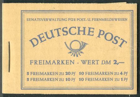 German Occupation - Berlin 9N42a, 43a, 47a, 49a VF NH Pristine Booklet cv $1,450