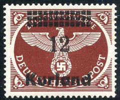 Germany Kurland Mi 12Ax VF+ NH signed (100.00)