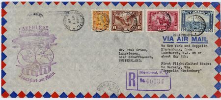 Canada 1936 Hindenburg Flight Cover