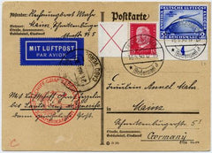 Germany 1930 So. Am. Flight Card with C38 Variety