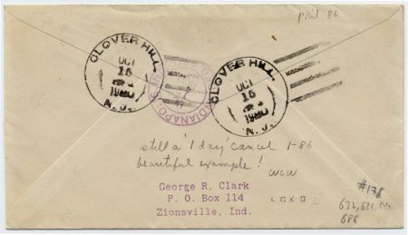 US New Jersey, Clover Hill 632, 636, 642, 688 Fancy Cancel Cover