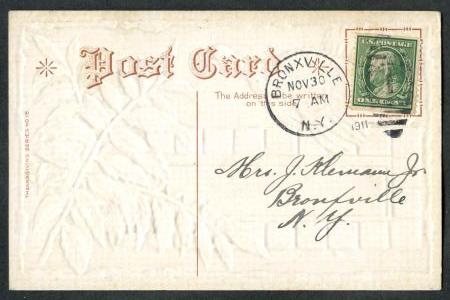 US 352 Washington / Franklins Used F - VF PFC on PPC No 30 1911 cv 350.00