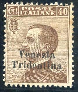 Austria N57 Italian Occupation - Trentino Fine Hinged Mint Signed Avi - key value cv $130