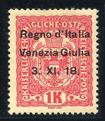 Austria N14 Italian Occupation - Trieste VF H Mint Signed Avi cv $20