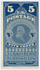 US PR4b Newspaper Mint Fine Deluxe Paper, NGAI cv $700