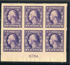 US 484 Washington / Franklin XF LH Fresh Plate Block cv $87.50