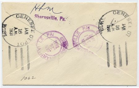 US Pennsylvania, Sharpsville 632, 640, 689  Fancy Cancel Cover