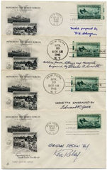 US 936 FDC Set of 4 Signed by Designers and Engravers