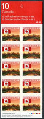 Canada 2011c XF NH Complete Booklet Die Cutting Omitted Fasson Paper cv $800