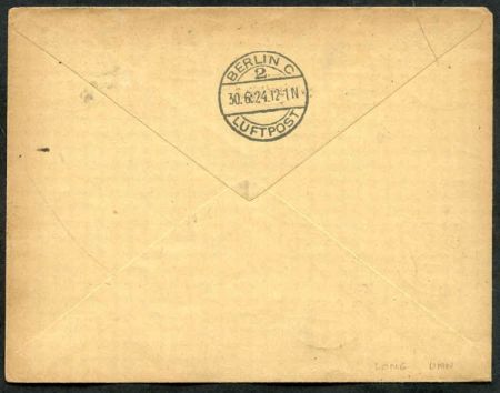 Germany 1924 Berlin Early Airmail Cover to Paris with C20-26