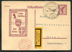 Germany 1927 Berlin - Prague - Vienna Flight PC