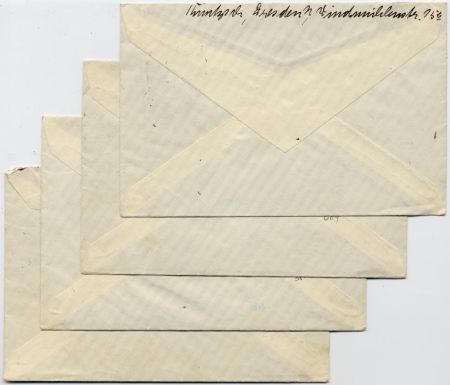 Germany 1932 4 Airmail Covers to SS Stuttgart