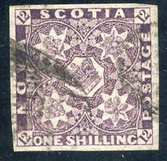 Nova Scotia 6b Used Rich Deep Purple Shade True XF Large Margins New Greene Cert cv $6,000++