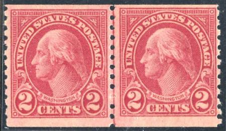 US 599a F - VF NH Line Pair - Fresh cv $1,150